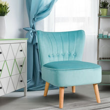 Load image into Gallery viewer, Armless Accent Chair Tufted Velvet Leisure Chair-Green
