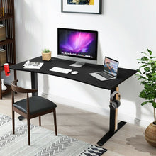 Load image into Gallery viewer, 63&quot; Gaming Desk T- Shaped Computer Desk Gamer Table-Black
