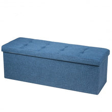 Load image into Gallery viewer, Fabric Folding Storage with Divider Bed End Bench-Navy
