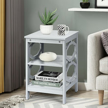 Load image into Gallery viewer, 3-tier Nightstand Sofa Side End Accent Table-Gray
