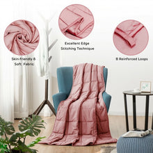 Load image into Gallery viewer, 48&quot;x72&quot; Heavy Weighted 20lb Natural Bamboo Fabric Blanket-Pink
