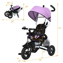 Load image into Gallery viewer, 6-In-1 Kids Baby Stroller Tricycle Detachable Learning Toy Bike-Pink
