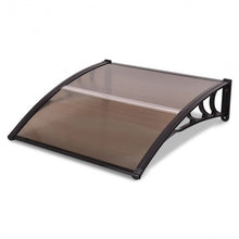 Load image into Gallery viewer, 40&quot; x 40&quot; Outdoor Polycarbonate Front Door Window Awning Canopy-Brown
