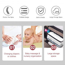Load image into Gallery viewer, Portable Infant Changing Station Baby Diaper Table with Safety Belt-Black
