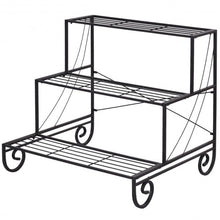 Load image into Gallery viewer, 3 Tier Outdoor Metal Garden Planter Holder Shelf
