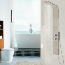 Load image into Gallery viewer, 57&quot; Stainless Steel Shower Panel w/12 x 8 Head Shower
