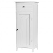 Load image into Gallery viewer, Wooden Storage Free-Standing Floor Cabinet with Drawer and Shelf-White
