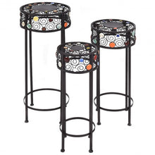 Load image into Gallery viewer, 3 pcs Round Display Ceramic Beads Metal Plant Stand
