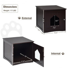 Load image into Gallery viewer, Sidetable Nightstand Weatherproof Multi-function Cat House-Brown
