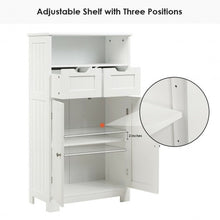 Load image into Gallery viewer, Bathroom Wooden Side Cabinet  with 2 Drawers and 2 Doors-White
