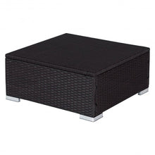 Load image into Gallery viewer, 5 PCS Patio Furniture Wicker Table Shelf Garden Sofa With Cushion

