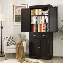 Load image into Gallery viewer, Cupboard Freestanding Kitchen Cabinet w/ Adjustable Shelves-Espresso
