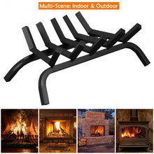 Load image into Gallery viewer, 21&quot; Iron Fireplace Log Grate Firewood Burning Rack
