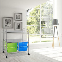 Load image into Gallery viewer, 4 Drawers Rolling Storage Cart
