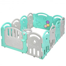 Load image into Gallery viewer, Kids Activity Center Playpen with Basket Hoop Music Box-Gray
