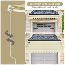 Load image into Gallery viewer, 12&#39; x 10&#39; Retractable Patio Awning Aluminum Sunshade Shelter-Beige
