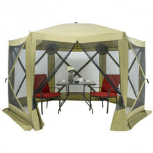 Load image into Gallery viewer, Portable Pop Up 6 Sided Canopy Instant Gazebo Screen Tent-Green

