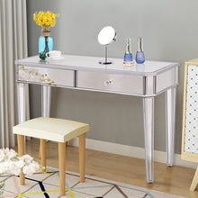 Load image into Gallery viewer, Mirrored Makeup Table Desk Vanity for Women with Drawers
