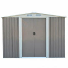 Load image into Gallery viewer, Galvanized Steel Garden Storage Shed Tool House-Gray
