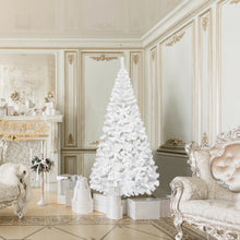 Load image into Gallery viewer, 7 ft  White Artificial PVC Christmas Tree w/ Stand
