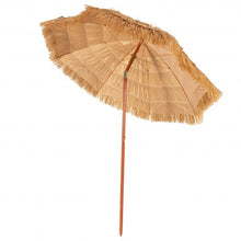 Load image into Gallery viewer, 6.5ft Portable Thatched Tiki Beach Umbrella with Adjustable Tilt for Poolside and Backyard
