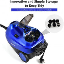 Load image into Gallery viewer, 2000W Heavy Duty Multi-purpose Steam Cleaner Mop with Detachable Handheld Unit-Blue
