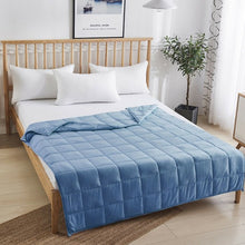 Load image into Gallery viewer, 48"x72" Heavy Weighted 20lb Natural Bamboo Fabric Blanket-Blue
