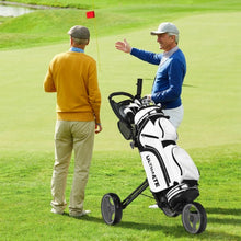 Load image into Gallery viewer, Folding 3 Wheels Golf Push Cart with Brake Scoreboard Adjustable Handle-Gray
