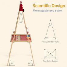 Load image into Gallery viewer, All-in-One Wooden Height Adjustable Kid&#39;s Art Easel
