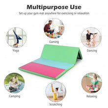 Load image into Gallery viewer, Gymnastics PU Mat  Thick Folding Panel Gym Fitness Exercise-Multicolor
