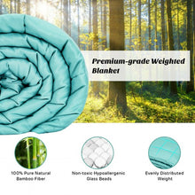 Load image into Gallery viewer, 48&quot;x72&quot; Heavy Weighted 15lb Natural Bamboo Fabric Blanket-Green
