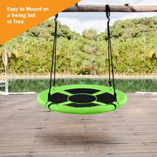Load image into Gallery viewer, 40&quot; Flying Saucer Tree Swing Indoor Outdoor Play Set-Green
