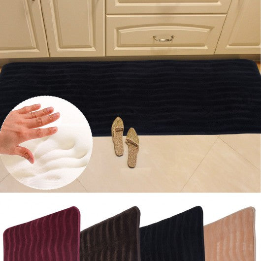 Non-slip Back Rug Soft Bathroom Carpet Memory Foam Bath Mat-Yellow-24
