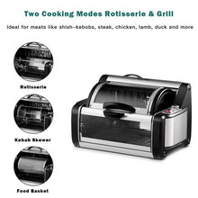 Load image into Gallery viewer, Horizontal Rotating Kebob Skewer Roaster Oven Grill
