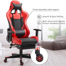 Load image into Gallery viewer, Ergonomic High Back Racing Gaming Chair w/ Lumbar Support &amp; Footrest-Red
