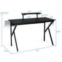 Load image into Gallery viewer, PC Table Workstation with Cup Holder and Headphone Hook
