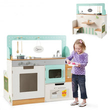 Load image into Gallery viewer, 2 in 1 Kids Wooden Pretend Cooking Playset Toy
