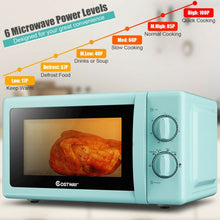 Load image into Gallery viewer, 0.7 Cu. ft Retro Countertop Compact Microwave Oven-Green
