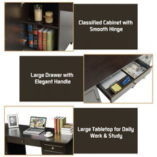 Load image into Gallery viewer, 59&quot; Computer Desk with Drawers &amp; Storage Cabinet-Brown
