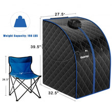 Load image into Gallery viewer, Portable Personal Far Infrared Sauna with Heating Foot Pad and Chair-Black
