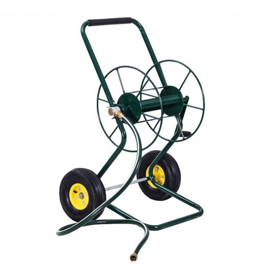 Garden Steel Frame Wheeled Hose Reel Cart
