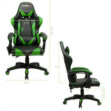 Load image into Gallery viewer, Gaming Chair Reclining Swivel with Massage Lumbar Support -Green
