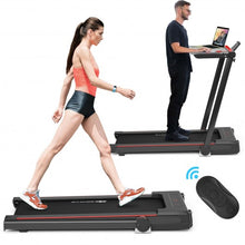 Load image into Gallery viewer, 2.25HP 3-in-1 Folding Treadmill with Table Speaker Remote Control-Black
