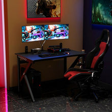 Load image into Gallery viewer, K-Shaped E-Sports Gaming Desk Gamers Computer Table

