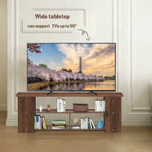 Load image into Gallery viewer, Wood Storage Cabinet TV Stand for TVs up to 50&quot;-Coffee
