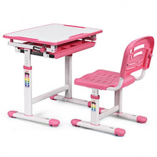 Load image into Gallery viewer, Height Adjustable Children�s Desk Chair Set -Pink
