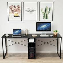 Load image into Gallery viewer, 79&quot; Multifunctional Office Desk for 2 Person with Storage-Black
