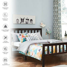 Load image into Gallery viewer, Wood Bed Frame Wood Slats Support Platform Twin Size
