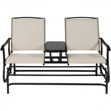 Load image into Gallery viewer, 2-Person Outdoor Patio Double Rocking Loveseat
