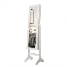 Load image into Gallery viewer, Attractive Rectangle Mirrored Jewelry Cabinet-White
